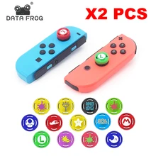 Данные лягушка 2 шт. рукоятка колпачок для Joy Con геймпад силиконовая палка для большого пальца аналоговая крышка s для пульта Nintendo NS JoyCon контроллер аксессуары