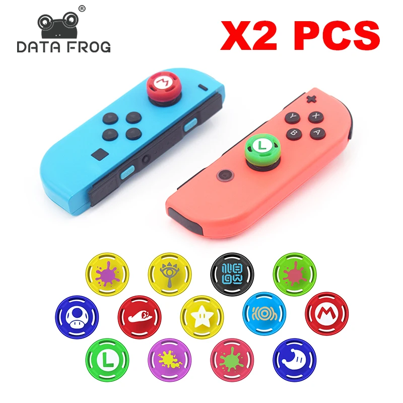 Данные лягушка 2 шт. ручка Крышка для Joy Con геймпад силиконовый Стик для большого пальца аналоговая крышка s для Nintend переключатель NS JoyCon