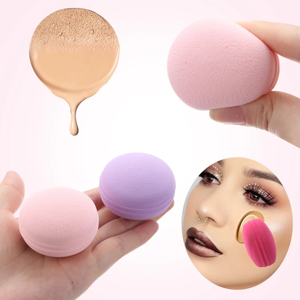 1 шт., спонж для макияжа, Macaron, крем для лица, BB, косметический, гладкий, пуховый, влажный, сухой, двойное использование, консилер, основа, красота, косметика, инструменты для макияжа