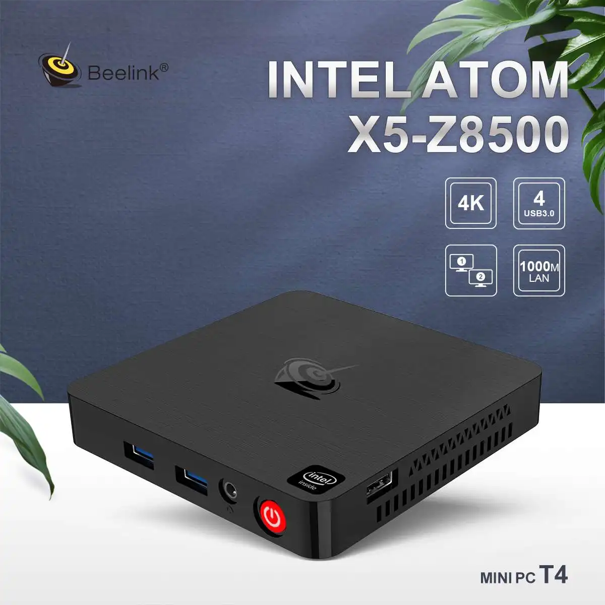 Beelink T4 Mini Pc Windows 10 Intel Atom X5z8500 4gb Ram 64gb Rom 1000m Lan 2.4g/5g Wifi