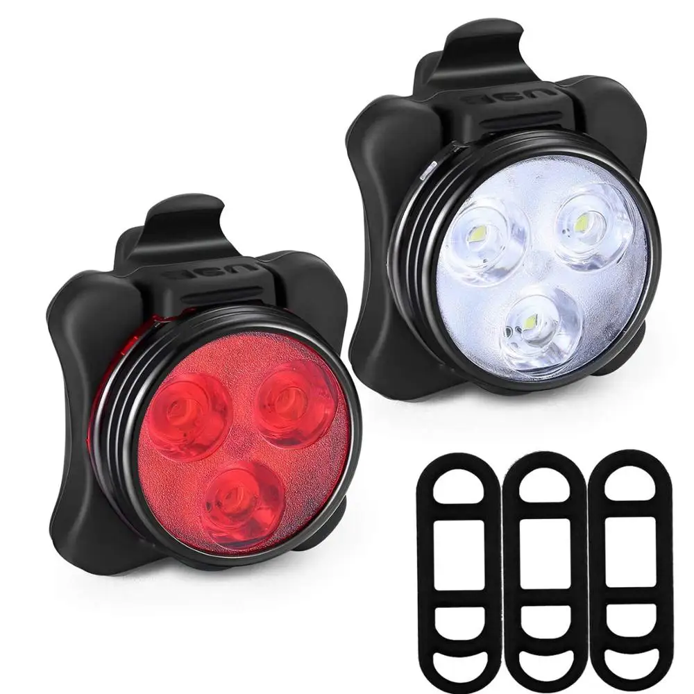

Bike light usb Bicycle Flashlight led 4 Light Mode Options bike Headlight Rechargeable mini lamp FrontRear bicycle accessories