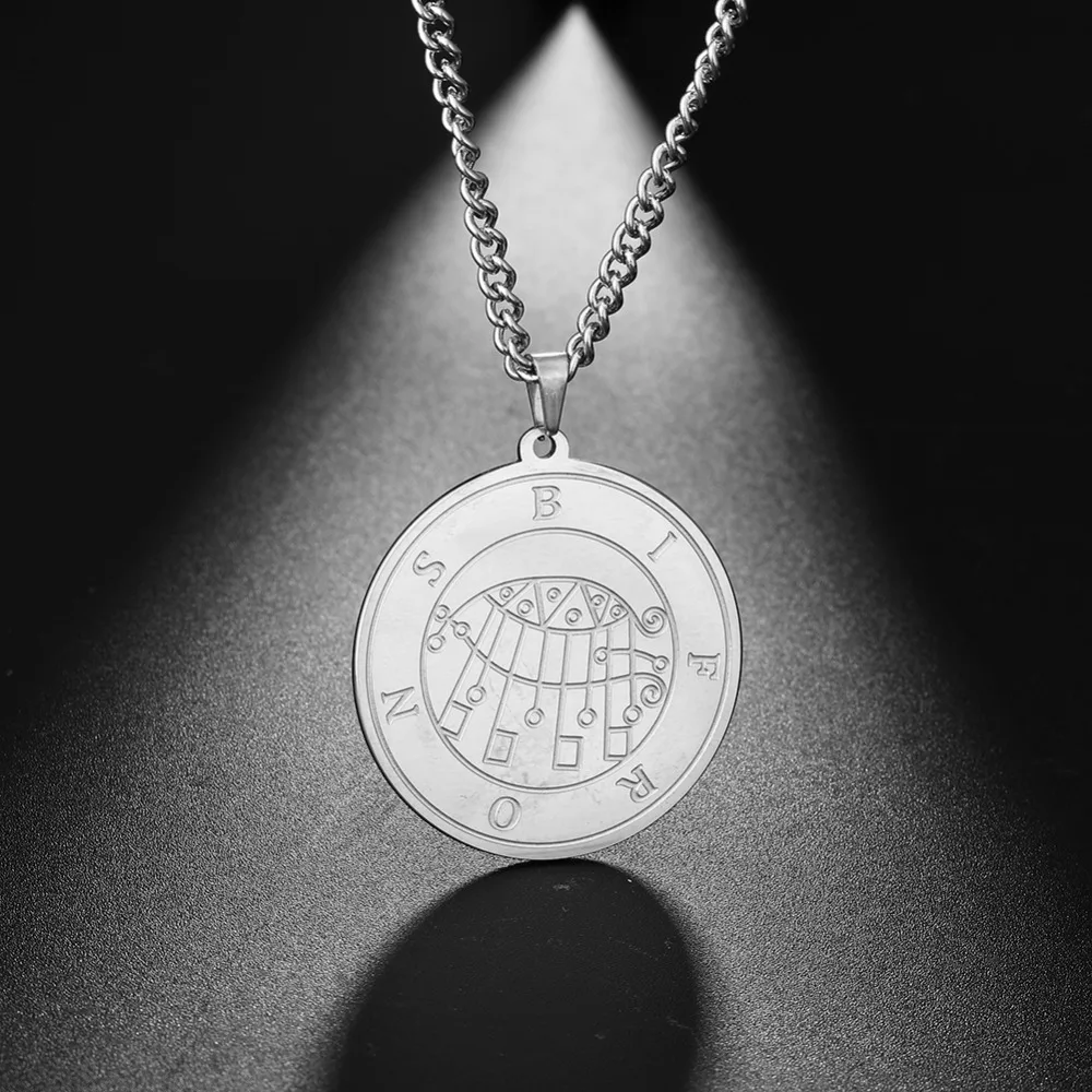 Dawapara-Earl-Bifrons-Lesser-Key-of-Solomon-Seal-Kabbalah-Amulet-Pendant-Demon-Magic-Men-Necklace-Stainless