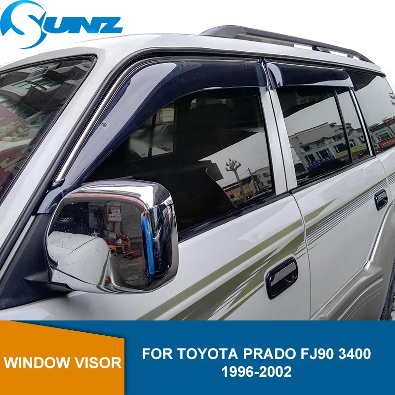 

Side Window Deflectors For Toyota Land cruiser Prado Fj90 3400 Spoiler SUV Car Wind Shields Sun Rain Deflector Guards SUNZ