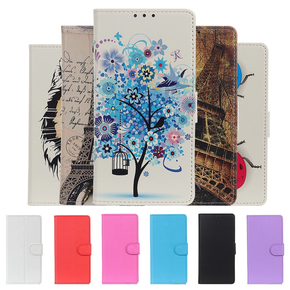 

Pattern Case For Oneplus 7 Pro Cover Wallet Cartoon PU Leather Shockproof Card Slot Flip Case For OnePlus 6T 6 5T 5 Cover