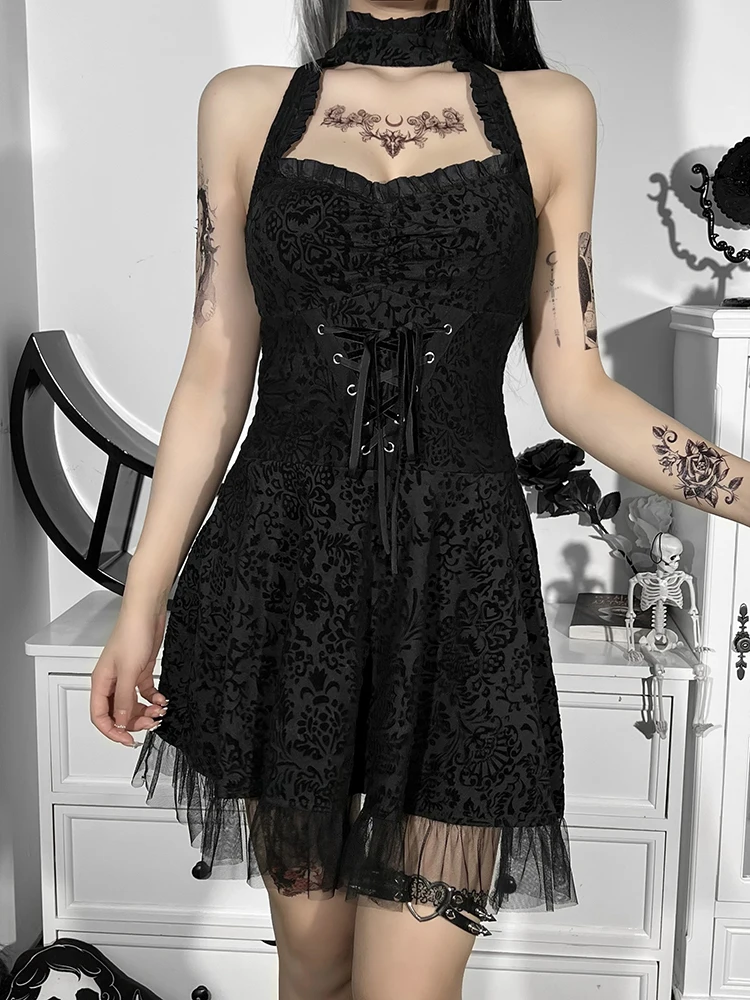Goth Black Dress 4