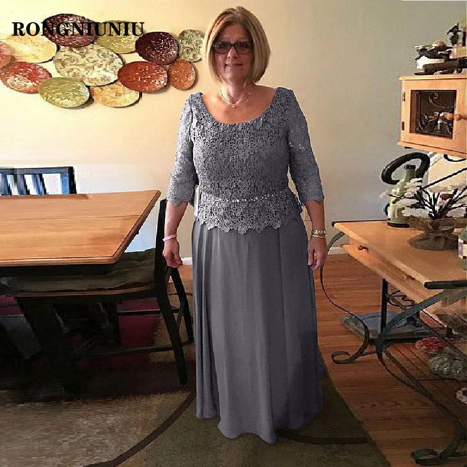 grey mother of the bride dresses plus size