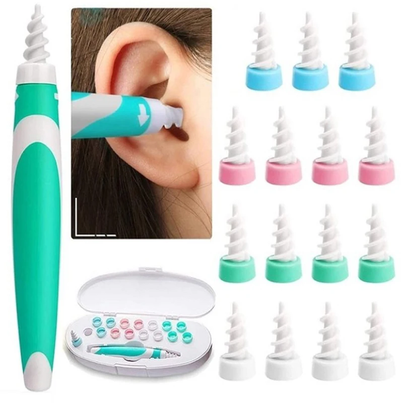 New Removal Ear Cleaner Ears Plugs Spirals Earwax removal tool set cerumen Wax Tool Soft Spiral Cleaning for | Красота и здоровье