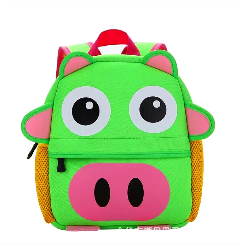 Новые детские рюкзаки с 3D животными, фирменный дизайн, рюкзак для мальчиков и девочек, неопреновые школьные сумки для малышей, Сумка с рисунком для детского сада - Цвет: 8