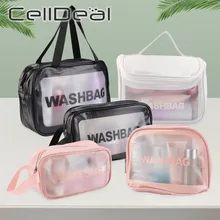 Large Capacity PU Travel Storage Bag Matte Waterproof Makeup Cosmetic Handbag Convenient Toiletry Organize Wash Bag For Female