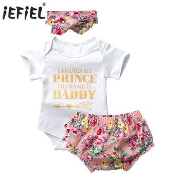 

Cute Baby Girls Romper Glittery Letters Printed Short Sleeves One-piece Bodysuit Summer Spring Fashion Newborn Baby Girl Romper