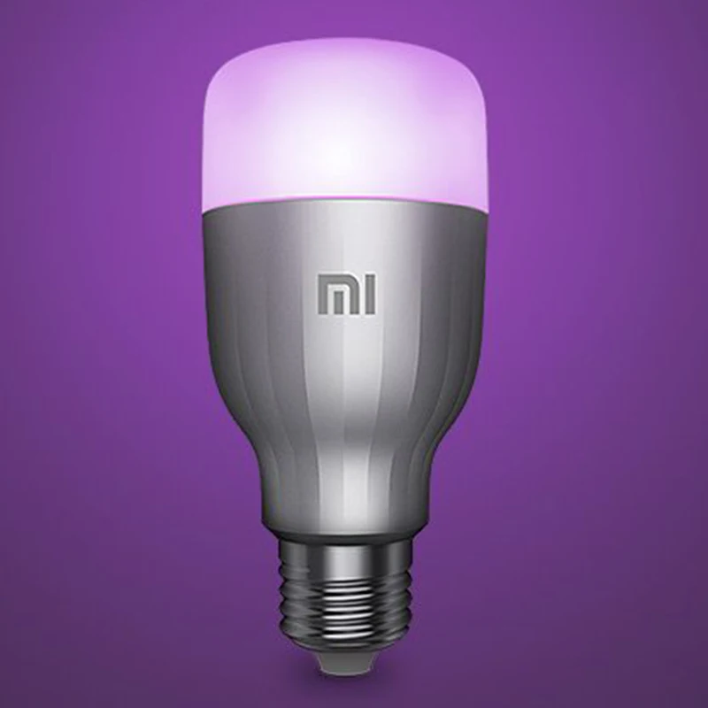 Глобальная версия Xiaomi светодиодный смарт-лампочка цветная версия приложения wifi Пульт дистанционного управления 10 Вт 800 люменов 16 миллионов цветовых температурных ламп - Цвет: LED Bulb