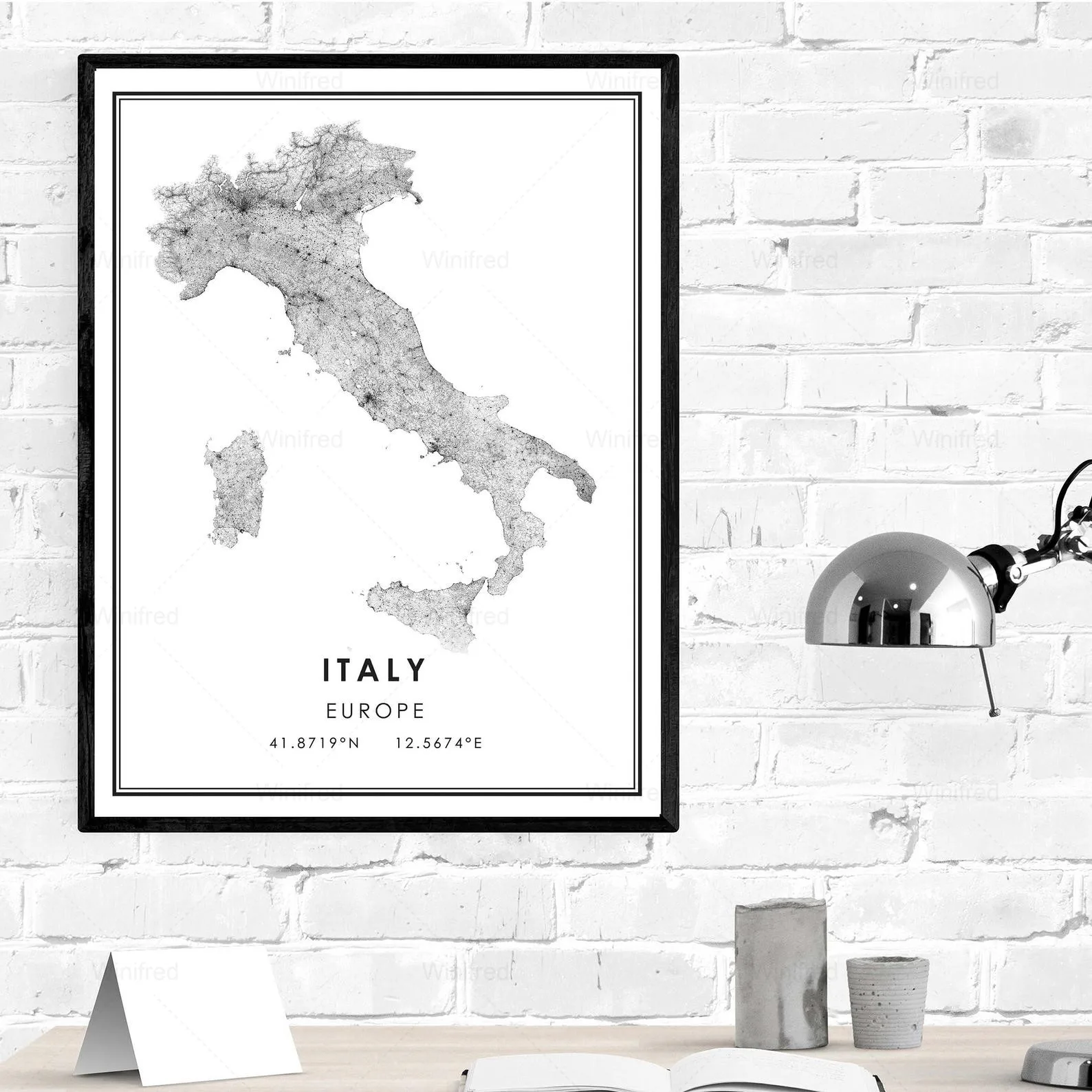 Italia Mappa Stampa Poster Nordic Wall Art Canvas Painting Italia Europa Country City Map Per Soggiorno Camera Da Letto Home Decor