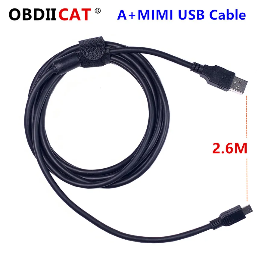 

OBDIICAT Data Charging Cable Cord Adapter USB 2.0 Best Black length 2.6M Data Cables usb extension cable