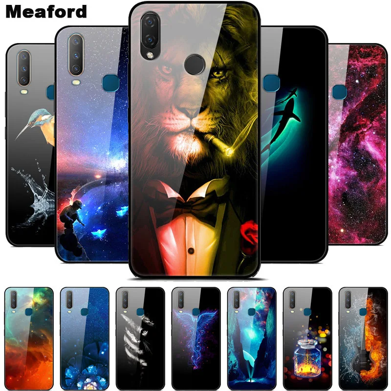 Чехол из закаленного стекла для vivo Y11, мягкий бампер, чехол с 3D принтом для vivo Y 11 Y11 vivo Y11, чехол для телефона, Жесткий Чехол