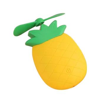 

Fruit mini handheld pocket charging fan Plastic LED night light USB charging Summer travel Outdoor cartoon Home use