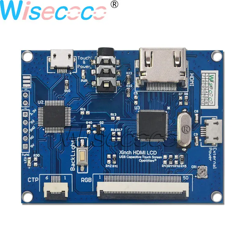 Wisecoco RGB LVDS USB HDMI аудио драйвер платы контроллер совместим с емкостным сенсорным экраном панели plug and play