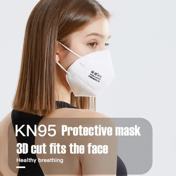 

5Pcs Face Mask N 95 Dustproof Mask Windproof Foggy Haze Pollution Respirator Face Masks 95% PM2.5 FFP 2 Mask