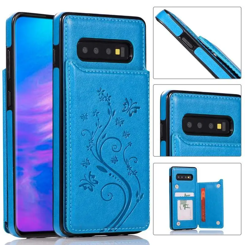 Чехол в стиле ретро с цветочным узором для samsung S10, S9, S8 Plus, S10E, S7 Edge, кожаный чехол-книжка для samsung Galaxy Note 10, Pro, 9, 8