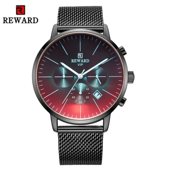 

2019 New Fashion Watch Men Top Brand Luxury Chronograph Sport Men's Watch Color Bright Glass Clock Waterproof Men Wrist Watch