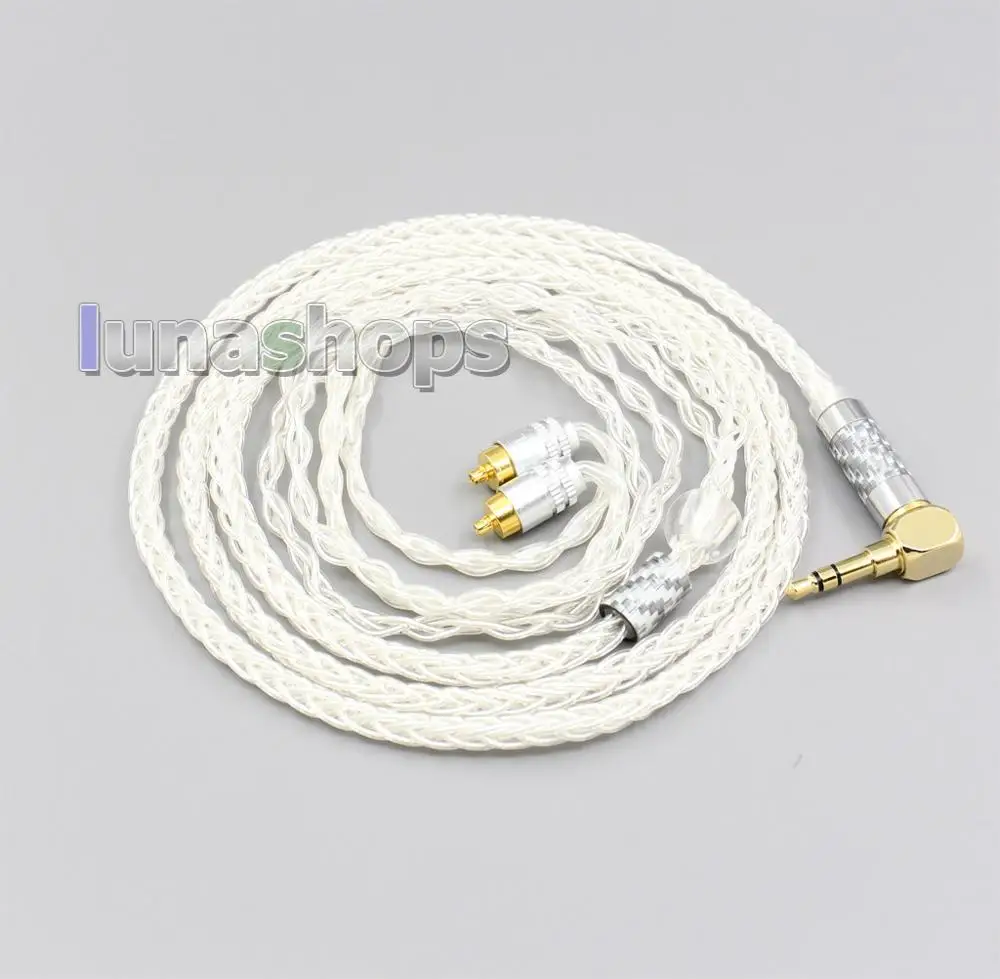 

LN006472 99% Pure Silver 8 Core 2.5mm 4.4mm 3.5mm XLR Headphone Earphone Cable For Sony IER-M7 IER-M9 IER-Z1R