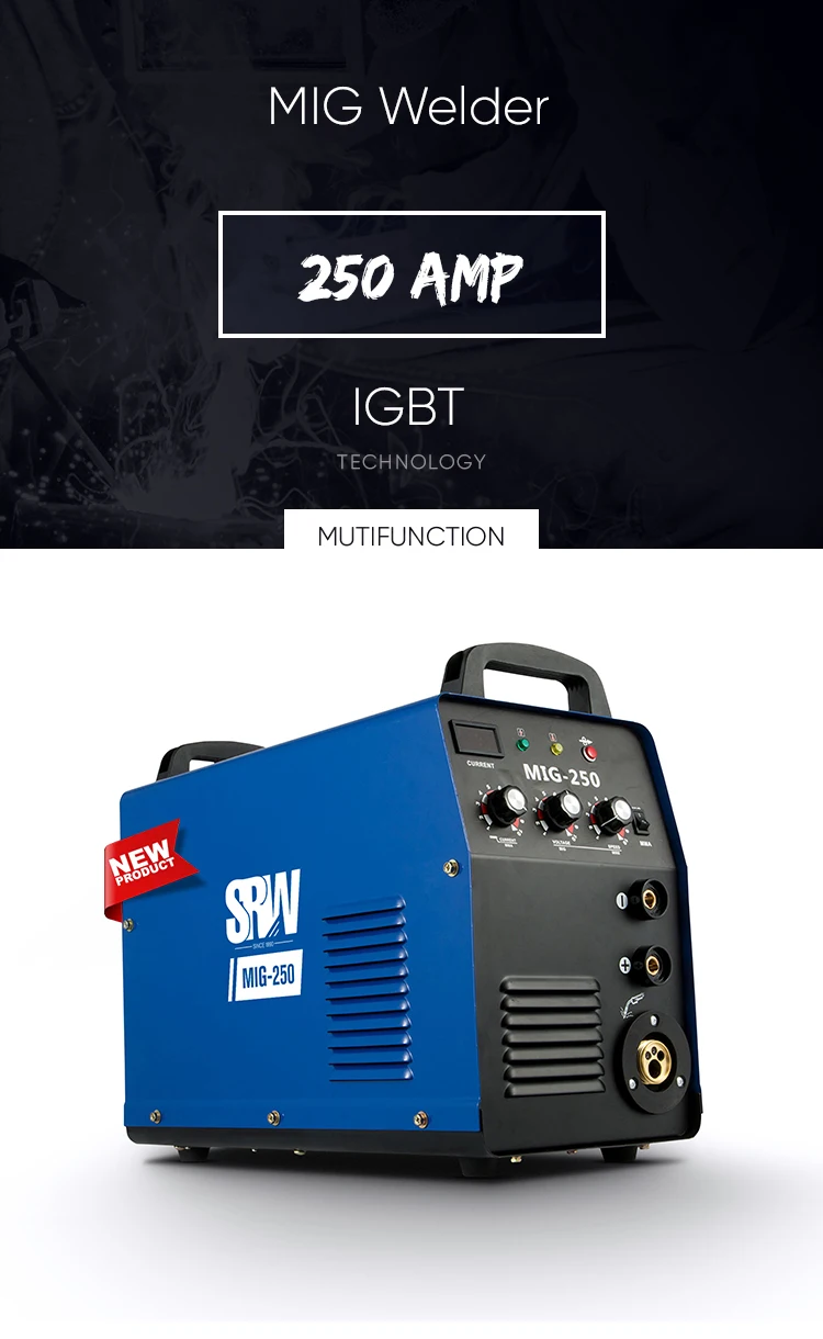 MIG-250 Cheap outstanding inverter Welding  machine Multi-function 2IN1 ARC MIG / MAG welder with IGBT technology for Aluminium