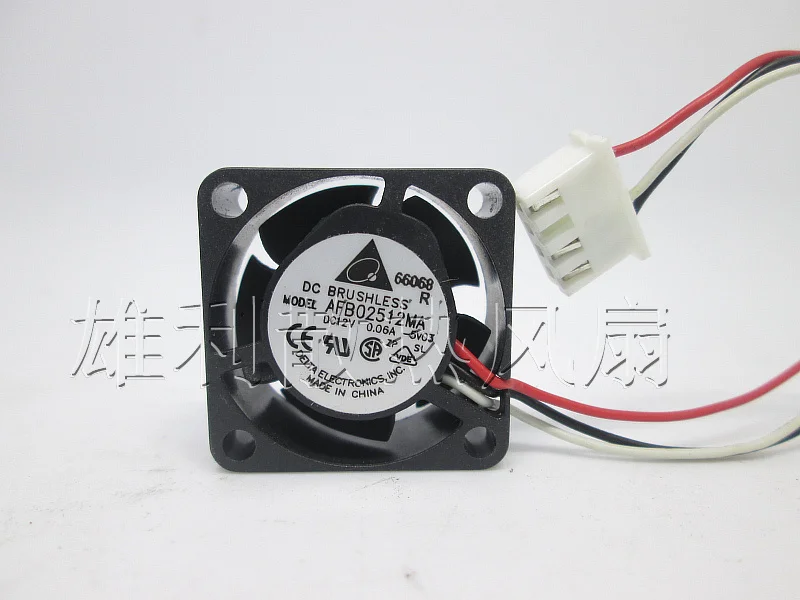 NEW AFB02512MA 2.5CM 12V 0.06A 2510 3wire Motor protection cooling fan |