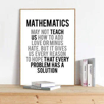 

Canvas Painting Mathematics May Not Teach Us How To Add Love Quotes Prints Math Poster Picture Home Decor Math Teacher Gifts