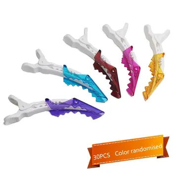 

30pcs Hairdressing Clamps Salon Hair Clips Non Slip Hair Styling Clips Barber Stylist Accessories Random Color