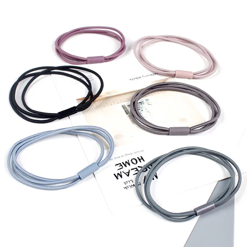 

Women Hair Ring Rope High Elactic Hair Accessories For Girls Solid Color Rubber Band Simple Ponytail Rope Hair Scrunchies Rope