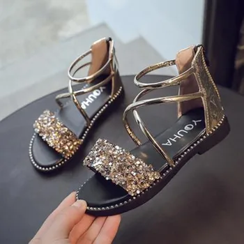 

Fashion summer Girls Roman sandals Handmade Baby sandals Kids shoes Princess shoes Non-slip Children leathe Sandals for kids