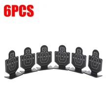 

MAGORUI 6PCS Outdoor Hunting Metal Airsoft Metal Shooting Target Set Tactical Hunting Shooting Target Practicing Shooting Target