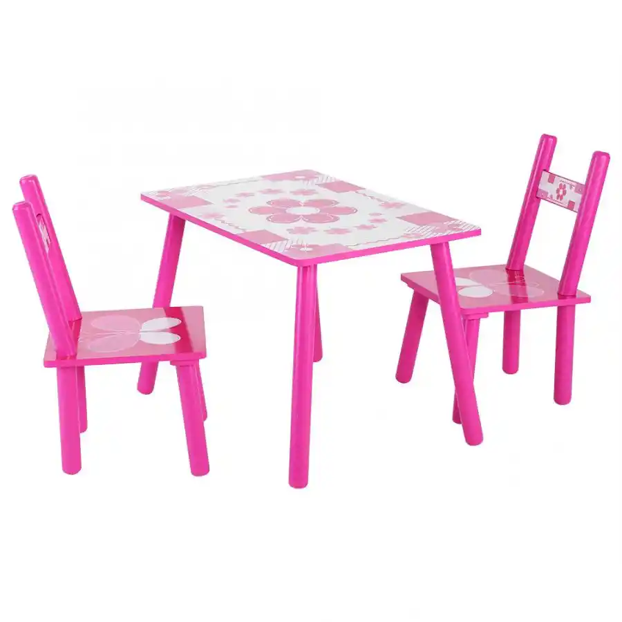childs wooden table and chairs set
