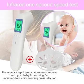 

Household forehead thermometer LED digital infrared thermometer + mask holder forehead thermometer termómetro pistola термометр