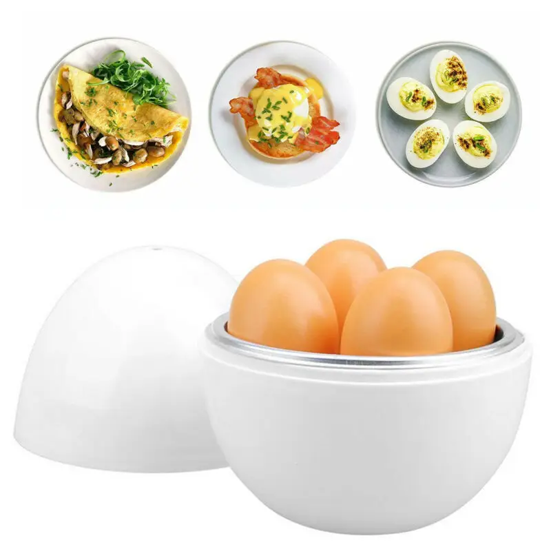 

2019 NEW Microwave 4 Egg Boiler Steamer Poacher Boiler Cooker Kitchen Tools safely Egg Tools Egg Poachers Egg Cooker