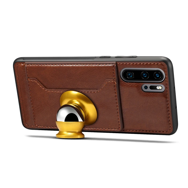 Для huawei P30 Магнитный чехол Crazy Horse кожа автомобильный чехол с подставкой, с отделением для карточек Тонкий Бизнес телефон сумка чехол для huawei P30 Pro P20