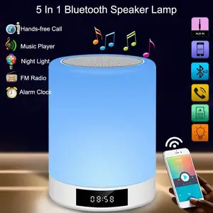 Bluetooth Speaker with Bedside Lamp Touch Control & Portable Stereo Speaker, Rechargable Dimmable Warm White Light Audio Speaker Bluetooth Speaker with Bedside Lamp Touch Control & Portable Stereo Speaker, Rechargable Dimmable Warm White Light Audio Speaker