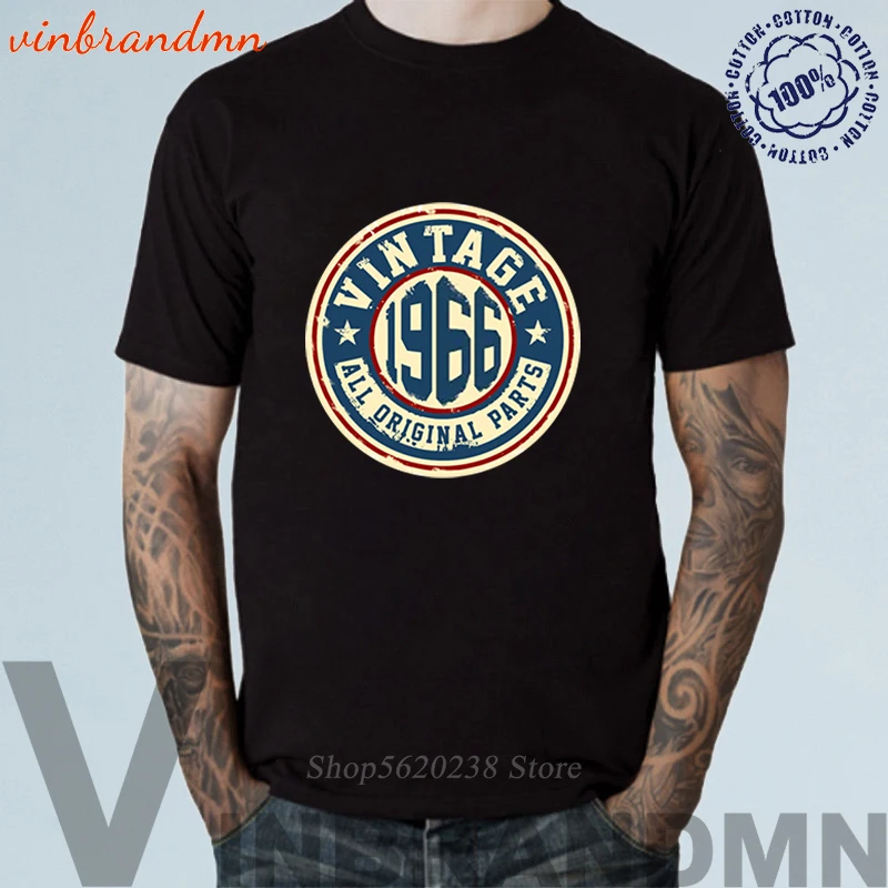 Vintage 1966 Men T Shirts Retro Classic 54th Birthday Gift T shirts Best Father's Day Gift Idea