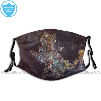 

Galaxy Mouth Face Mask Celestial Cat Facial Mask Fashion Beautiful with Filters Adult Mask