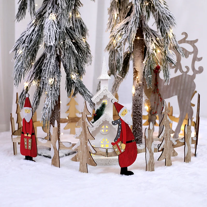 Садовый деревянный забор для рождественской елки домашний отель торговый центр