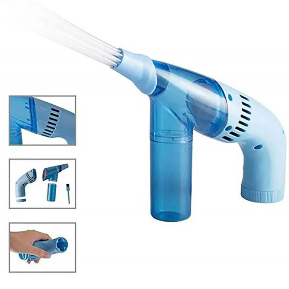 

Portable And Cordless Vacuum Dust Cleaner For Car Effective Cleaning Hand Vacuum Dust Cleaner Gray Blue