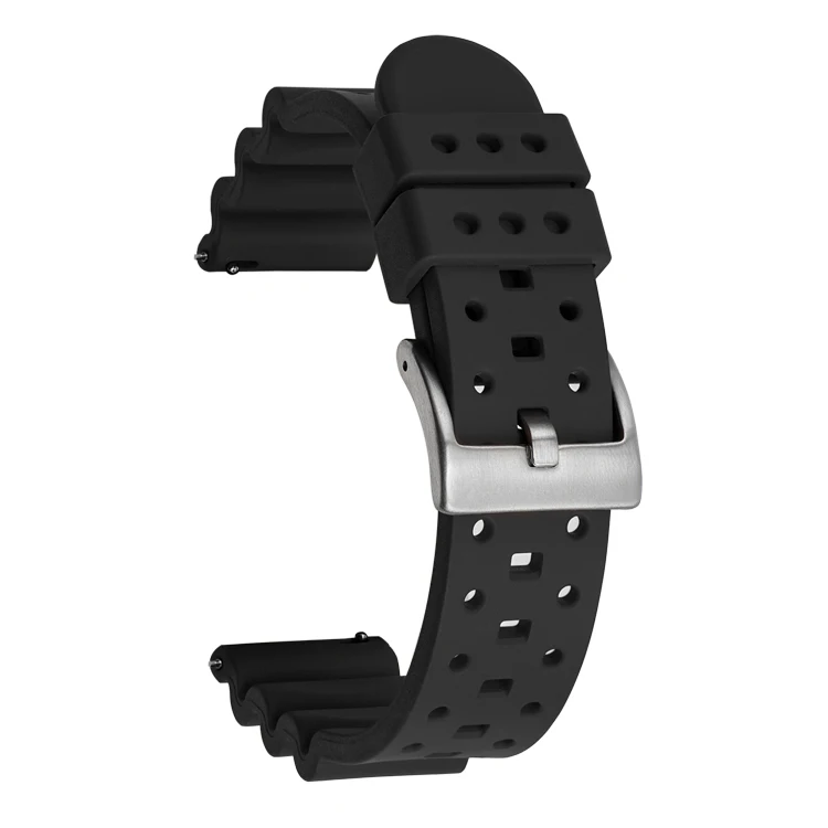 18 20 22 24mm Fluor rubber Uhren armband mit Schnell verschluss Sport wasserdichtes Universal armband Uhren zubehör mit Werkzeug – Detail 7