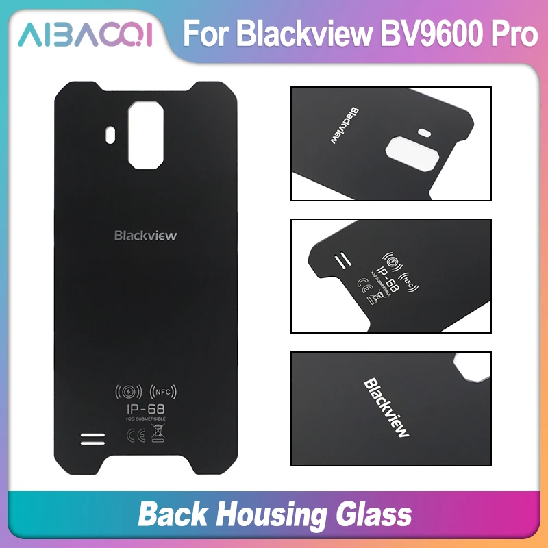 AiBaoQi, новинка,, Blackview BV9600 Pro, крышка на дверь, Задняя стеклянная панель, для 6,21 дюймов, Blackview BV9600 Pro, смартфон