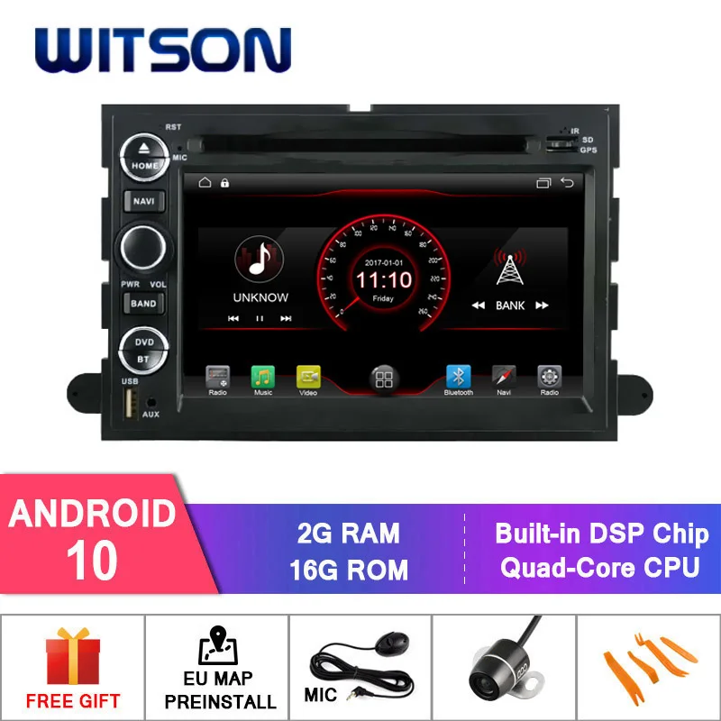 

WITSON QUAD-CORE ANDROID 10 AUTO CAR RADIO DVD NAVIGATION FOR FORD F150 EXTERNAL MICROPHONE INCLUDE/ TOUCH SCREEN/2GB RAM 16GB