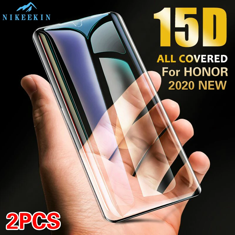 Защитное 3d стекло закаленное для Huawei Honor 9X Pro V30 20 30 10 Lite Play 3e 2 шт.|Защитные стёкла и
