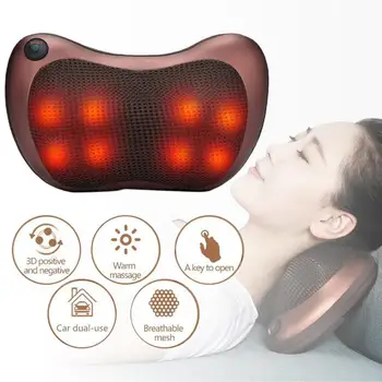 

NECK Vehicle-mounted Household Cervical Massager Whole Body Multifunctional Low Voltage Heating Massage Pillow US PLUG!!!