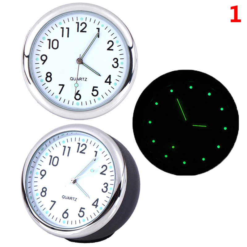 

1pc Car Clock Luminous Mini Automobiles Internal Stick-On Digital Watch Mechanics Quartz Clocks Automotive Styling Accessories