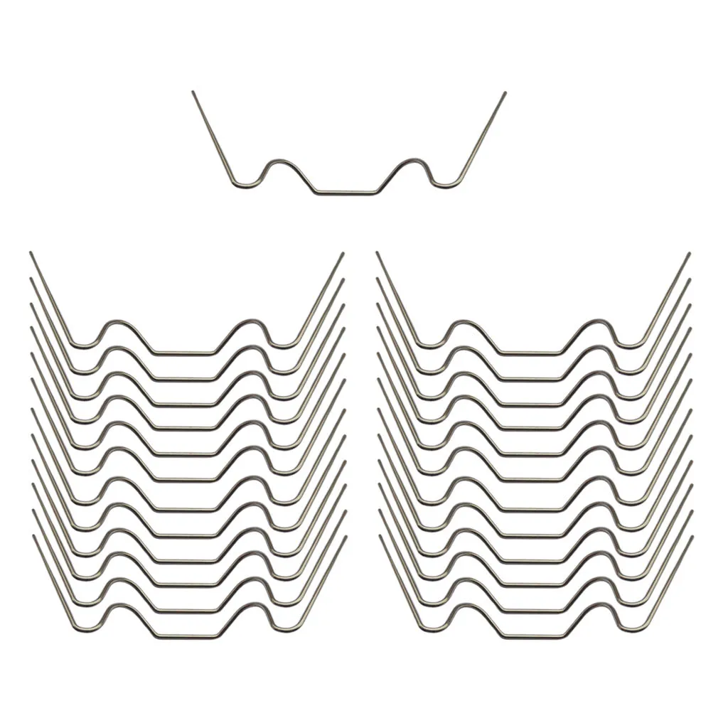 Set of 25 Stainless Steel Greenhouse Glass Pane Fixing Clips, W Type Wire Clips for Almost All Aluminium-framed Greenhouses Set of 25 Stainless Steel Greenhouse Glass Pane Fixing Clips, W Type Wire Clips for Almost All Aluminium-framed Greenhouses