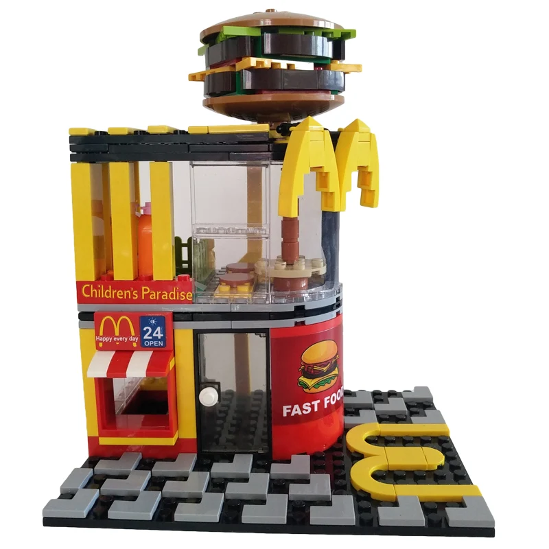 Skup SEMBO City Legoing Streetscape Store zestaw Model klocki klocki widok ulicy zabawki na prezenty dla dzieci