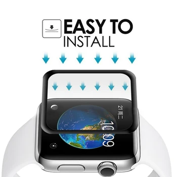 

New For iWatch Apple Watch Series 4 3 2 1 Full Cover Screen Protectors Soft HD 3D TPU Hydrogel Film (Not Glass)