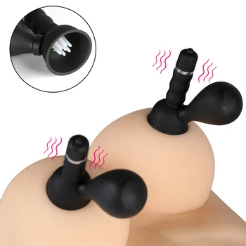 2pcs Sex Clitoris Stimulator Vibrator Nipple Sucker Breast Enlargement Brush Clit Vibrator Female Masturbator Adult Sex Products 1